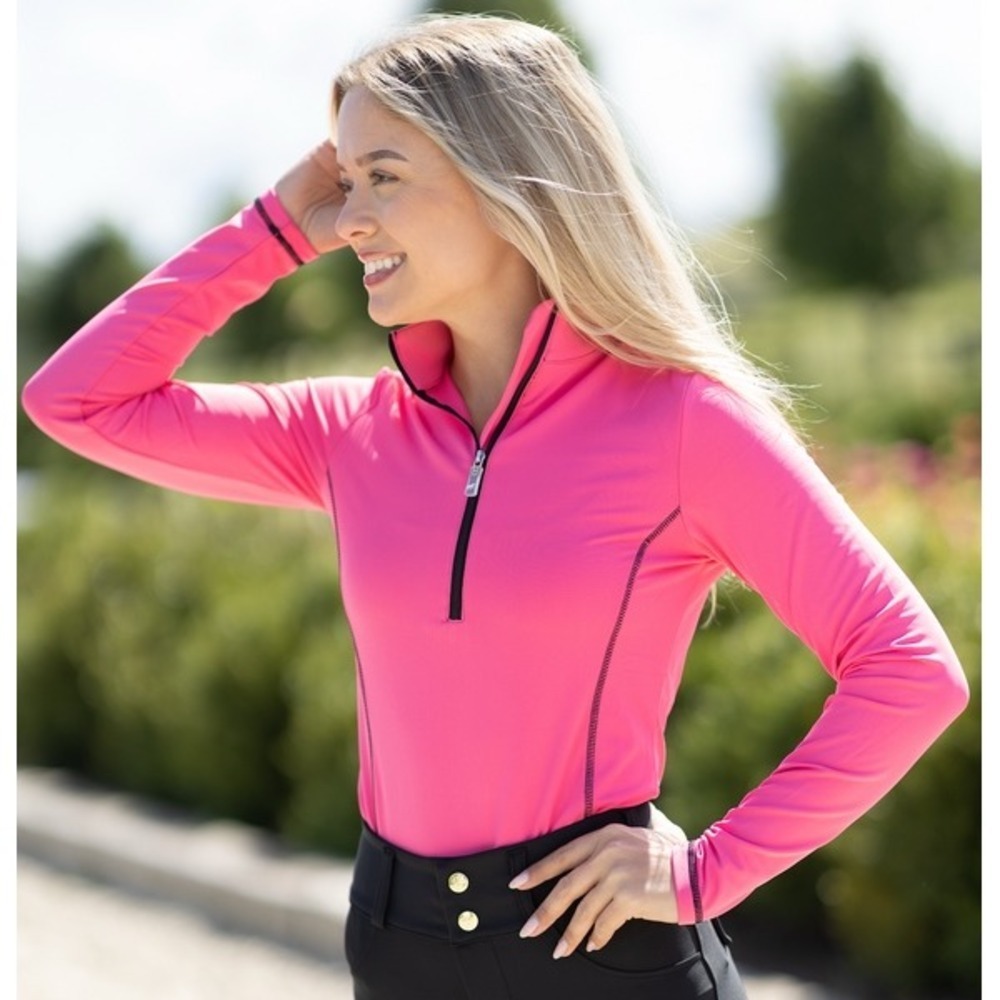 Novella Equestrian Allegra Mid-Weight Training Top Hot Pink XXL New With Tags